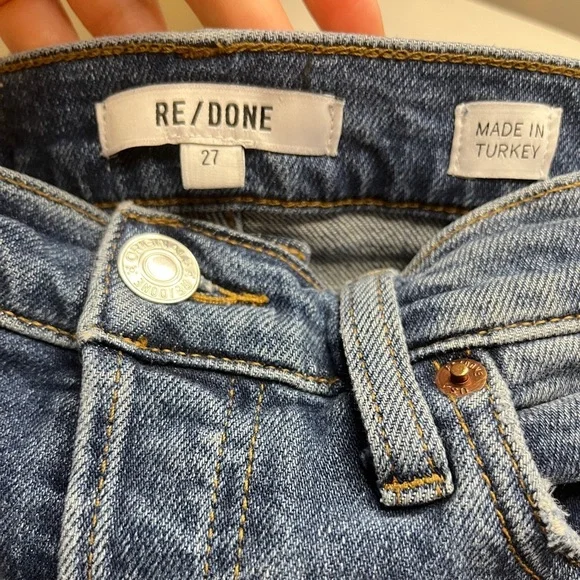 Re/Done Levi's 80s Slim Straight High Rise Jeans sz 27 - Picture 9 of 14